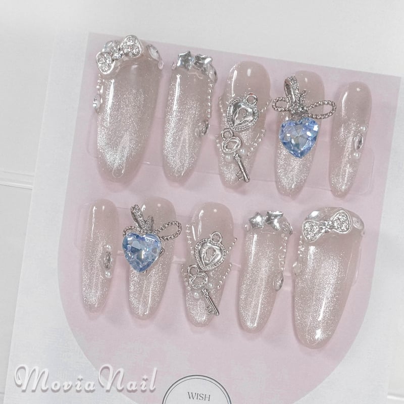 銀78S⋈マグネット量産型ワンホン韓国フレンチガーリーちゅるんネイル  