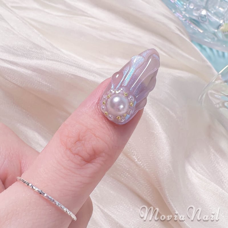 オーロラ1S♡2S♡韓国量産型マーメイド人魚貝殻ぷっくりニュアンス海夏