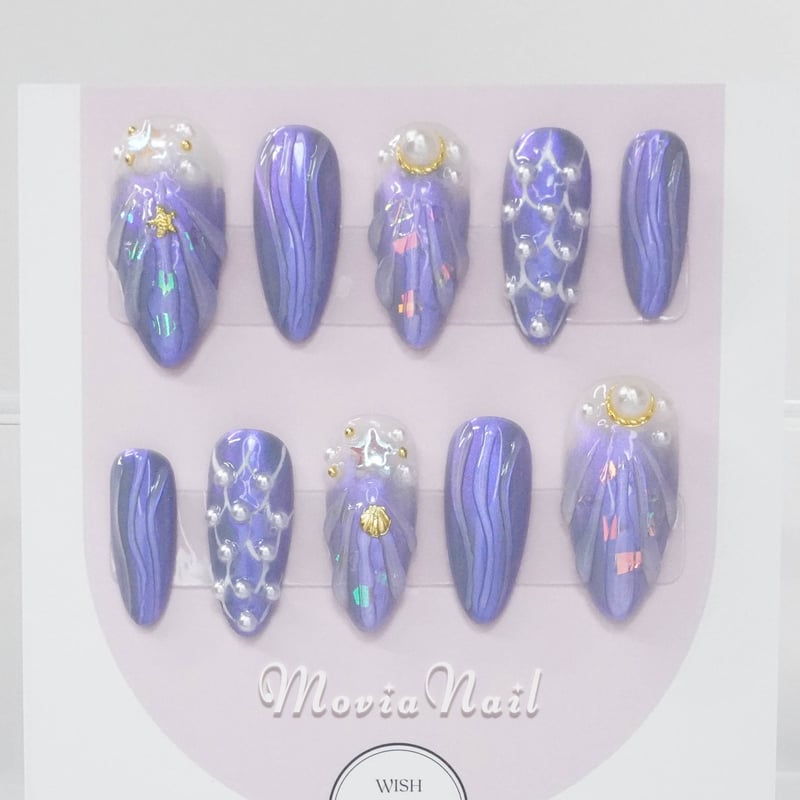 No.326　ネイルチップ　マーメイド　貝殻　人魚　海　夏　プリンセス　人魚姫 No.326 ネイルチップ マーメイド 貝殻 人魚 海 夏 プリンセス 人魚姫