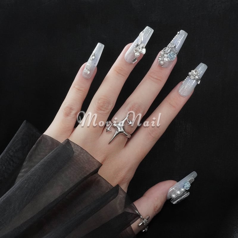 ネイルチップフルオーダー量産型韓国ワンホンニュアンス地雷ギャル