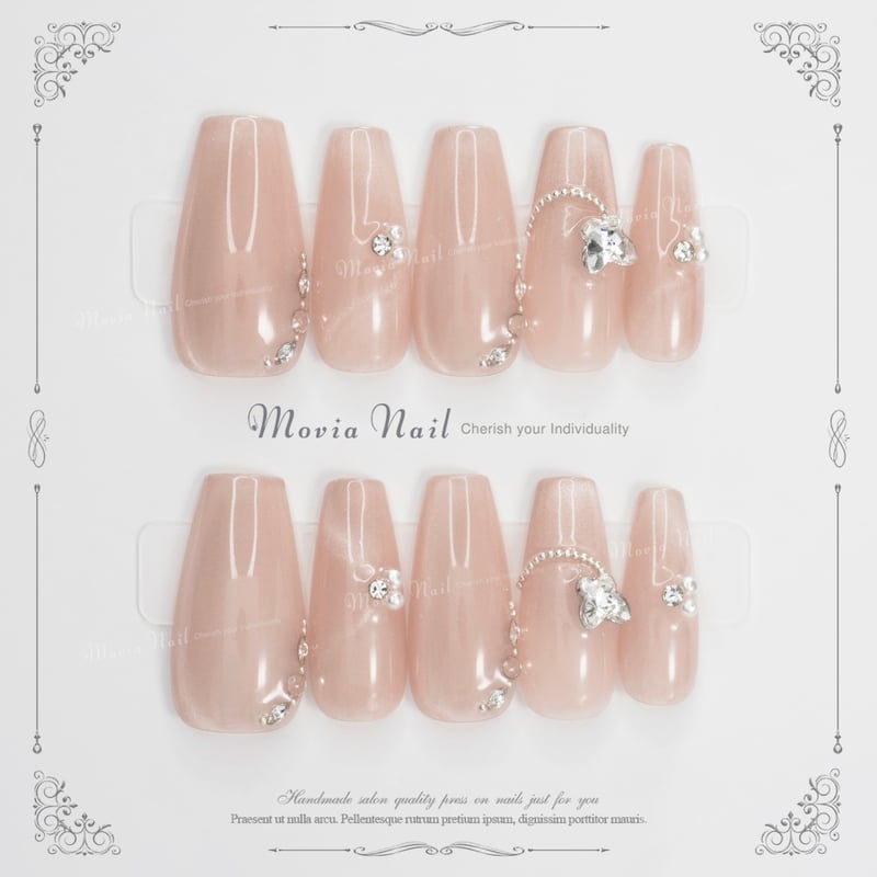 ピンクベージュ287Mマグネット韓国シンプル淡色量産型地雷系推し