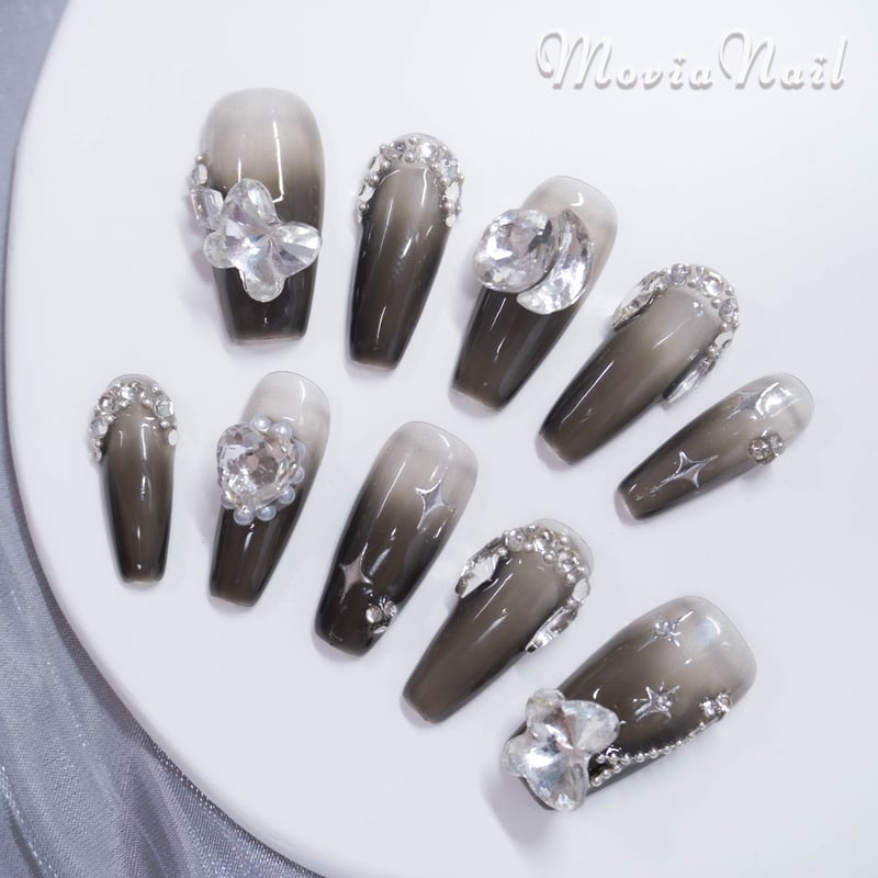 ネイルチップオーダー☆韓国綺麗系量産型地雷系フレンチネイルワンホン