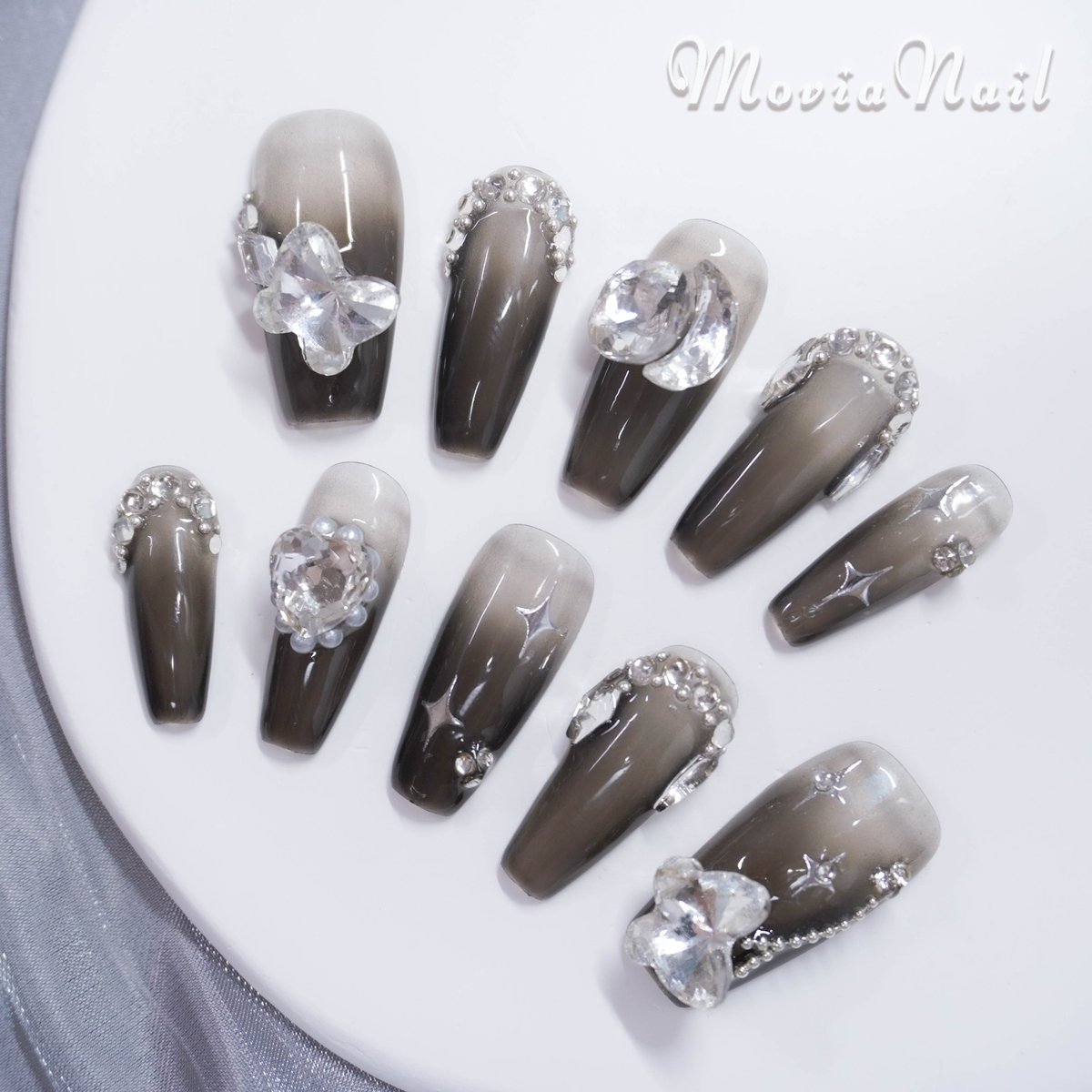 黒60S⋈量産型地雷系y2kサブカル韓国バンギャガーリーネイルチップ現品