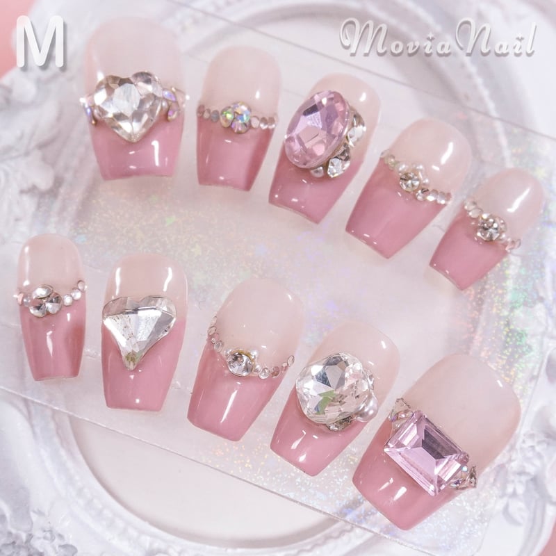 ピンク109XS⋈110S⋈111M⋈量産型ワンホン韓国フレンチガーリーギャル  