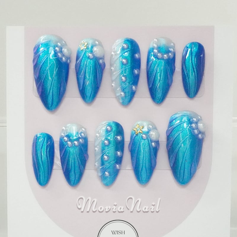 オーダー受付中　マーメイドネイル　オーロラ　貝殻　韓国　ワンホン　量産型　ピンク オーダー受付中 マーメイドネイル オーロラ 貝殻 韓国 ワンホン