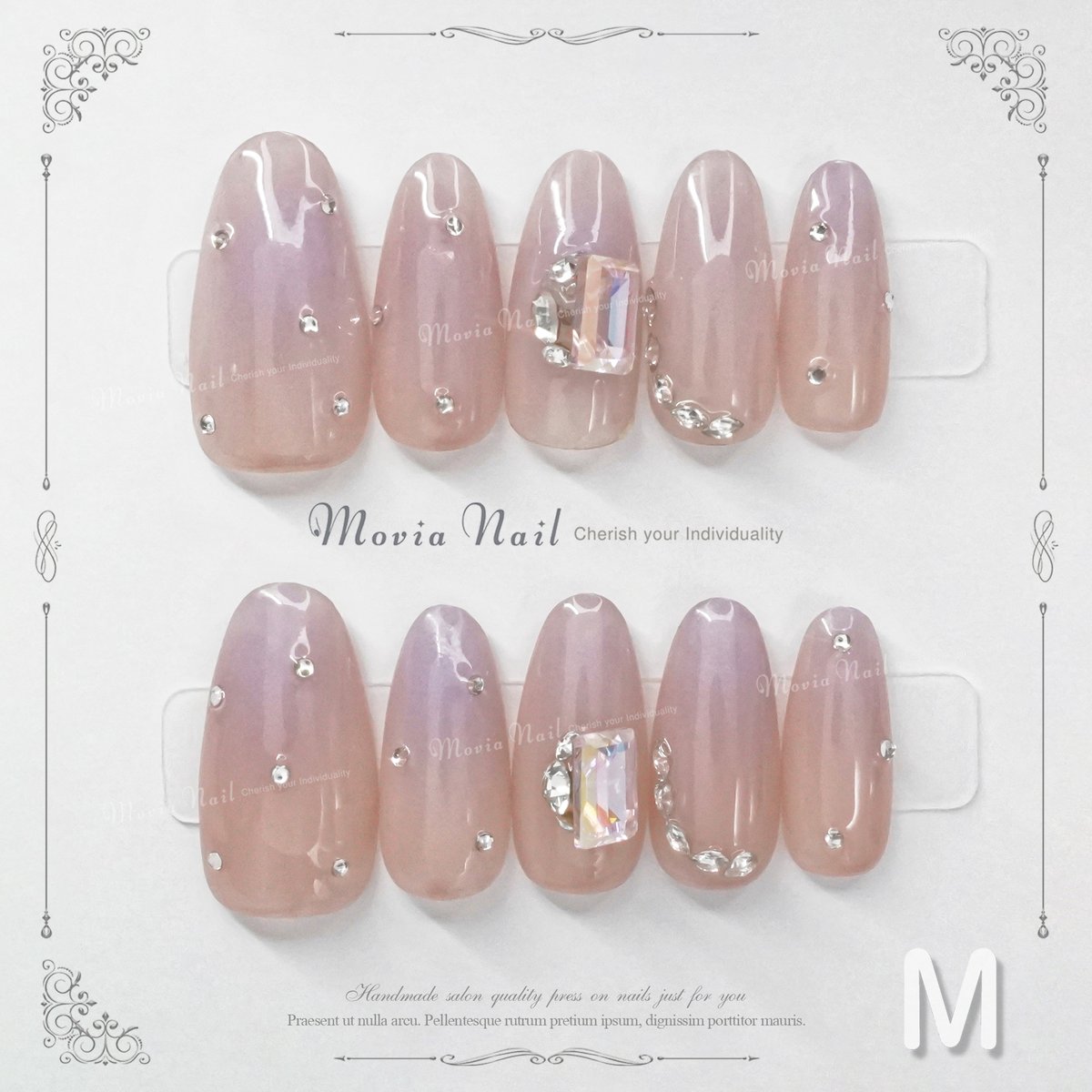 ネイルチップ ニュアンス ピンク ちゅるん うるうる 韓国 オーダーネイル 080e3d393bc3ce6bffb86d90739bb6