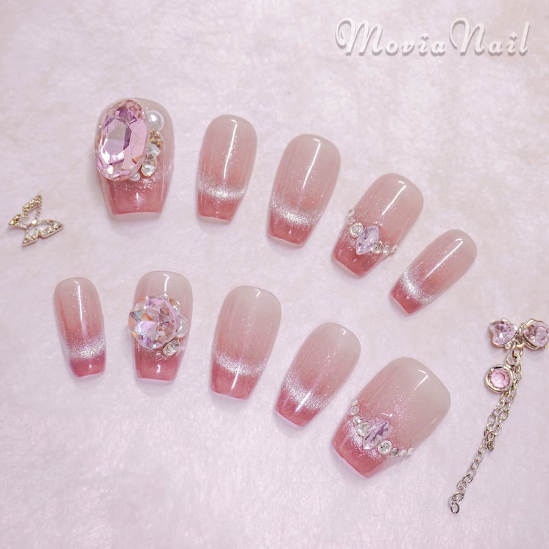 お急ぎ便A♥ ネイルチップ 量産型 韓国 フレンチネイル マグネット ちゅるん お急ぎ便A♥ ネイルチップ 量産型 韓国 フレンチネイル