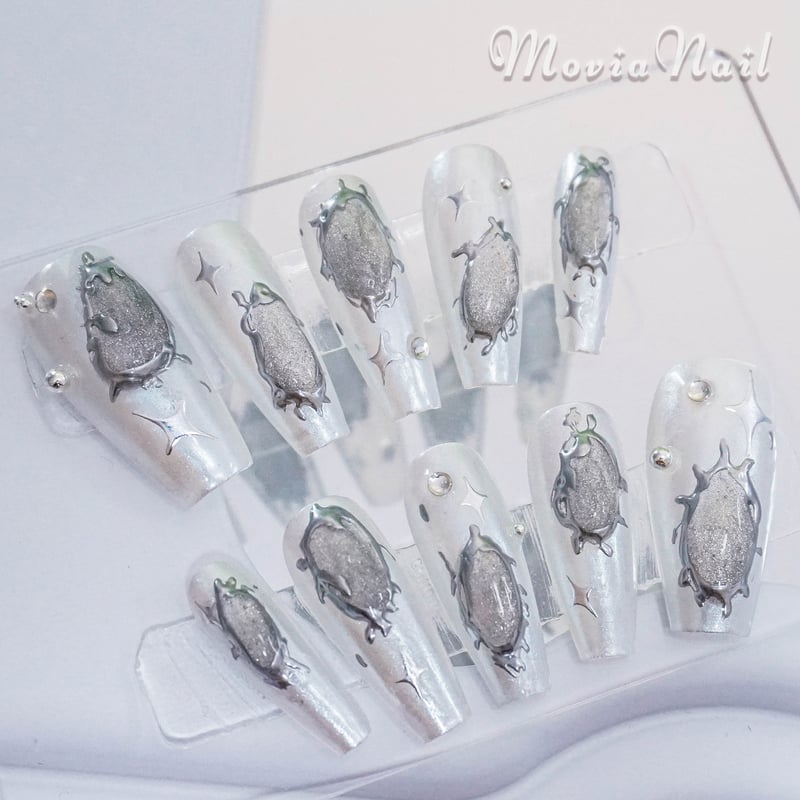 オーダー ネイルチップ サブカル 地雷系 量産型 シズニルック y2k 韓国