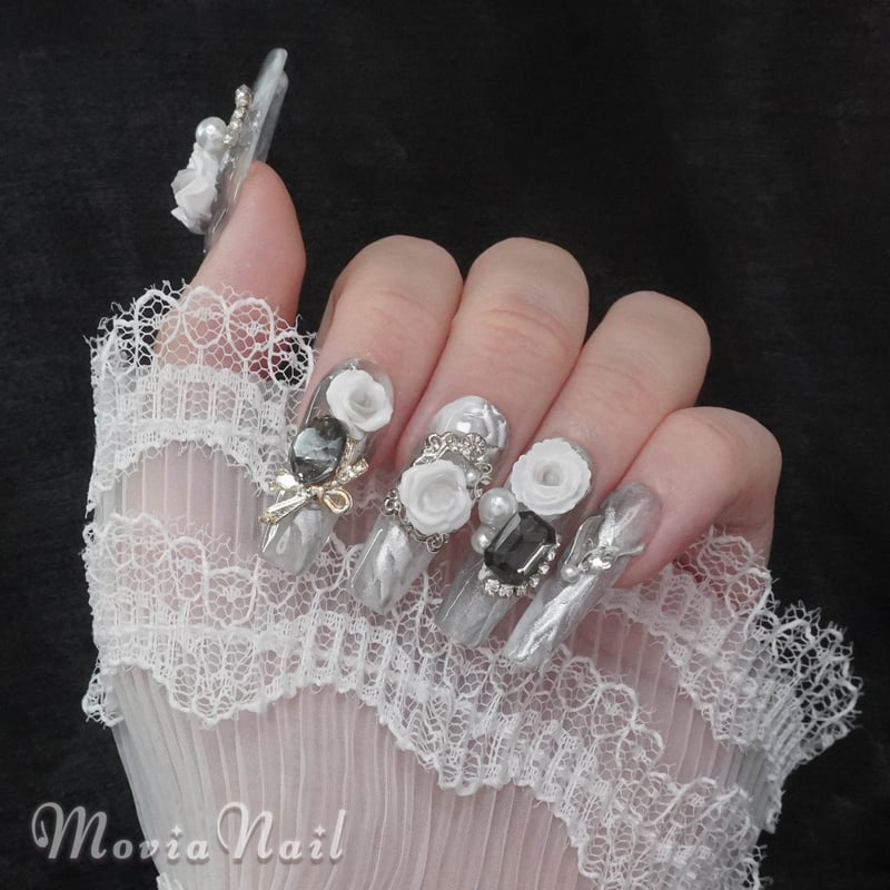 シルバー87S♡地雷系サブカルゴシックギャル薔薇フラワーゴテゴテ