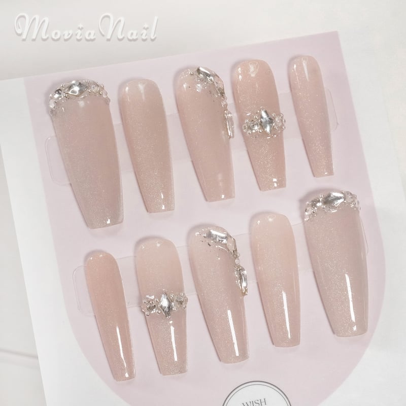 ネイルチップ‪‪⋈量産型ワンホン韓国♡ベージュ♡マグネットちゅるん‬‬