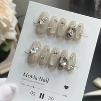 ゴールド84XS～87S⋈シャンパンマグネット韓国ニュアンス量産型地雷系ネイルチップ現品