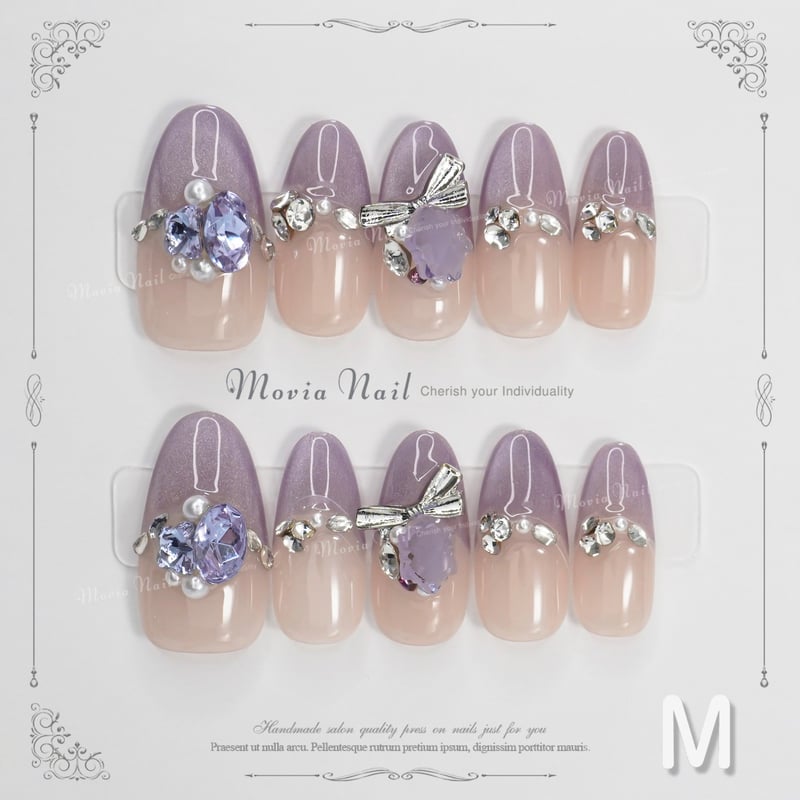 紫211M～219Mマグネットラベンダー韓国フレンチガーリー量産型地雷系