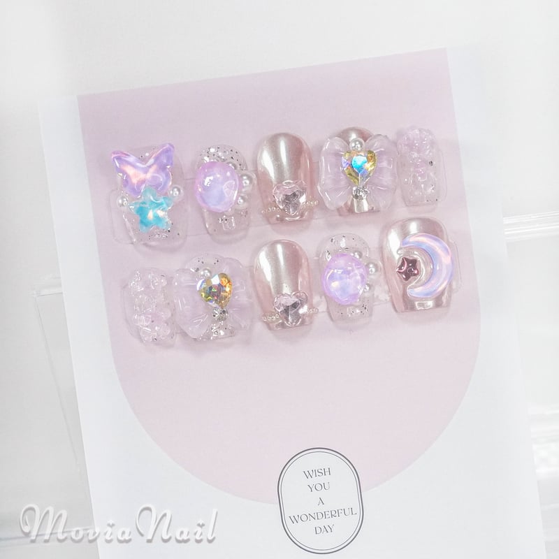 紫20S⋈21M⋈量産型ワンホン韓国ゴテゴテフレンチガーリー