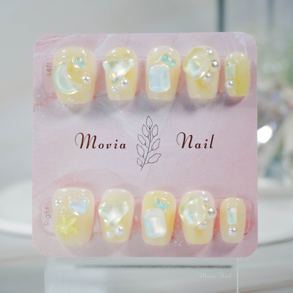 ネイルチップ‪‪❤︎‬マカロンイエロー ホワイト 量産型地雷韓国ワン‬