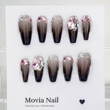 ネイルチップフルオーダー量産型韓国ワンホンニュアンス地雷ギャル