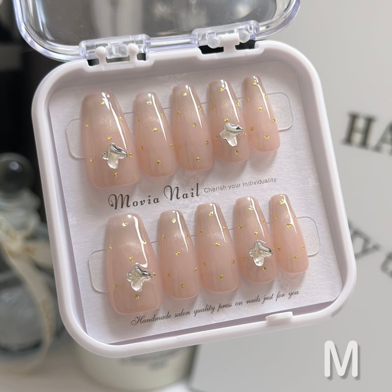 ベージュ82S～83Mマグネット韓国ニュアンスシンプル量産型地雷系ネイル