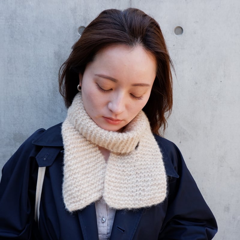 編み物キット】Isagerヤーンで編む穴あきミニマフラー/日本語文章