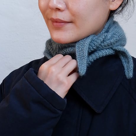 【編み物キット】PetiteKnitのSophie Scarf(Wool & Silk mohair)/日本語文章パターン