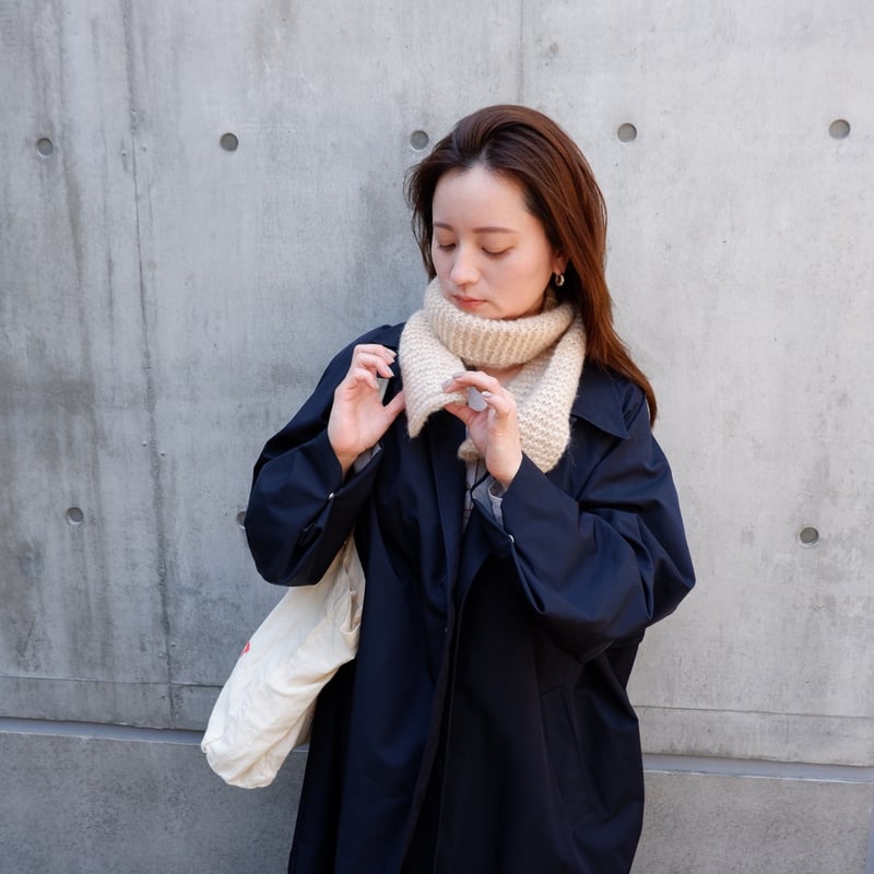 編み物キット】Isagerヤーンで編む穴あきミニマフラー/日本語文章