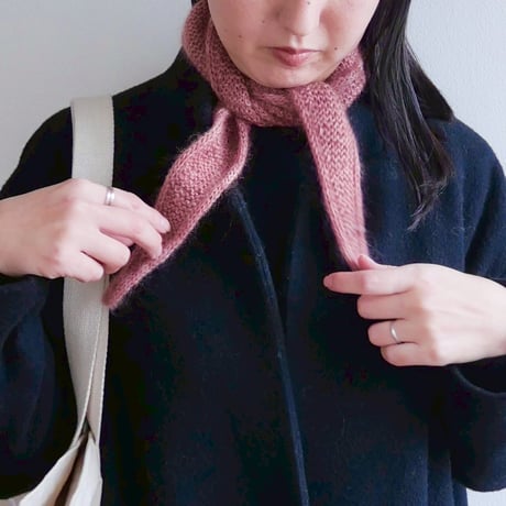 【編み物キット】PetiteKnitのSophie Scarf(Wool & Silk mohair)/日本語文章パターン