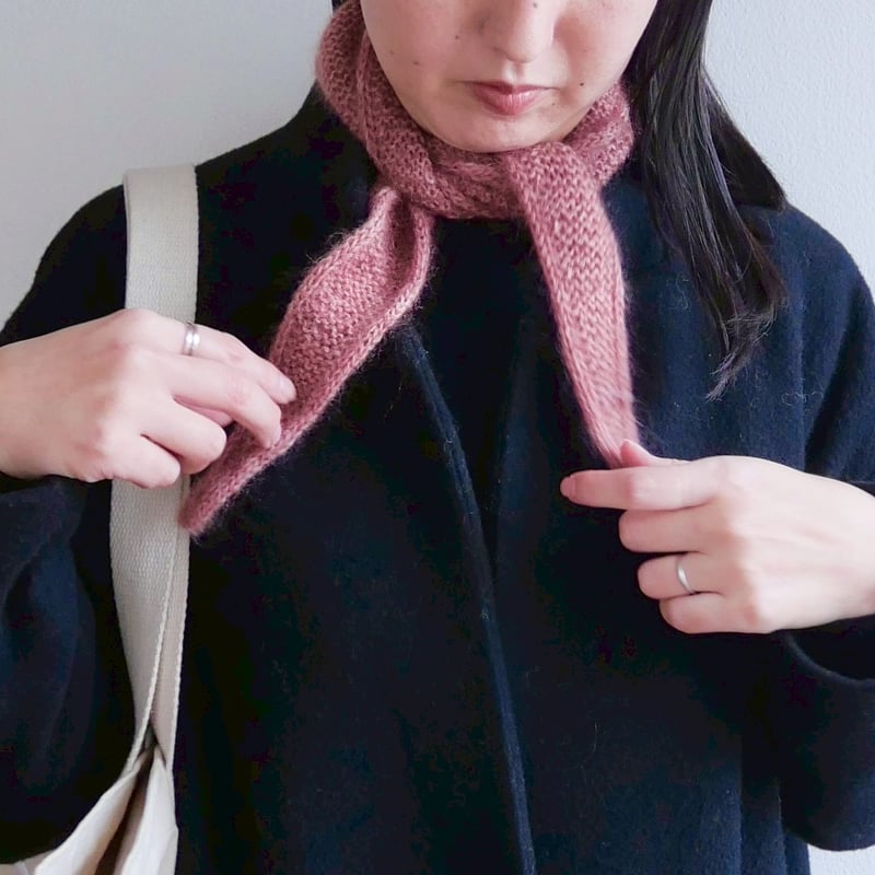 おまとめソフィースカーフ＆ソフィーフード 編み物キット】PetiteKnitのSophie Scarf(Wool & Silk moh