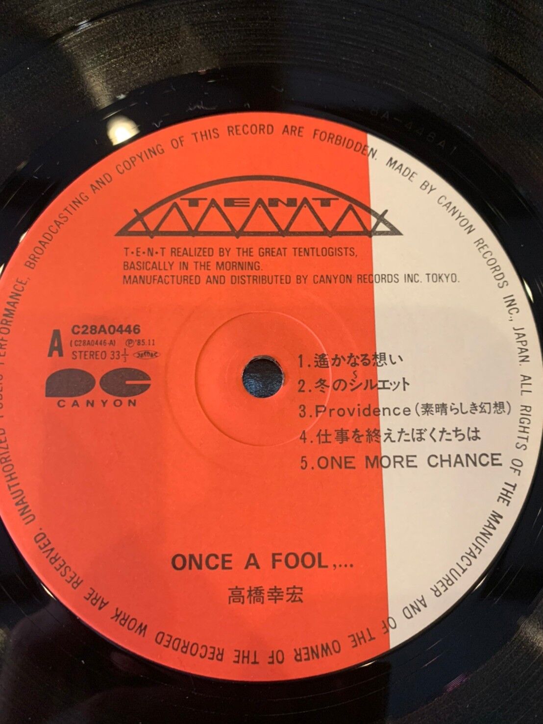 高橋 幸宏 / Once A Fool,… | RECORD HOUSE WOODSTOCK