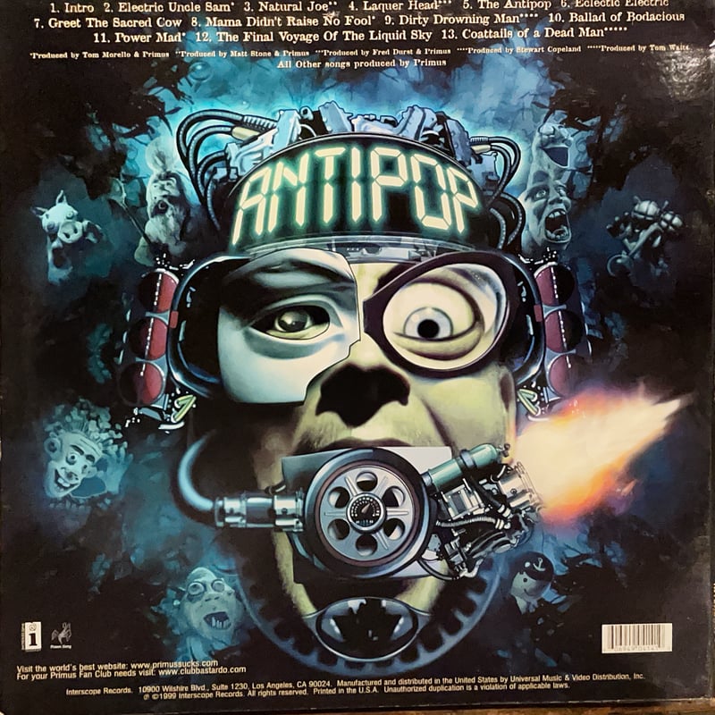 PRIMUS / ANTIPOP レコード 2枚組 LP】PRIMUS / ANTIPOP | RECORD HOUSE WOODSTOCK