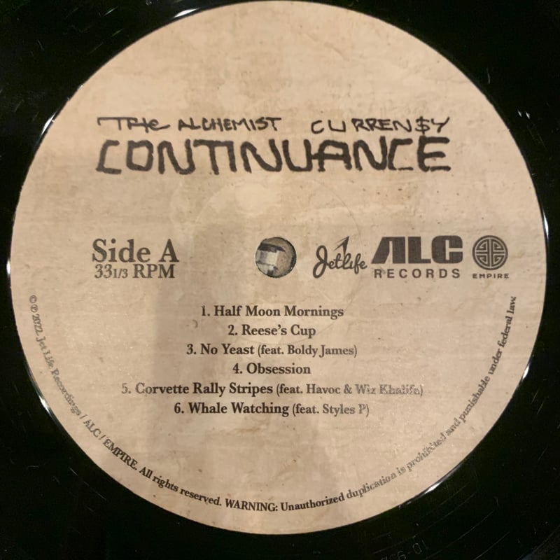 LP】CURREN$Y & THE ALCHEMIST / CONTINUANCE | RE