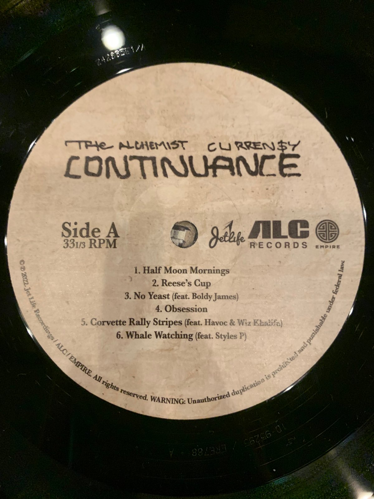 LP】CURREN$Y & THE ALCHEMIST / CONTINUANCE | RE