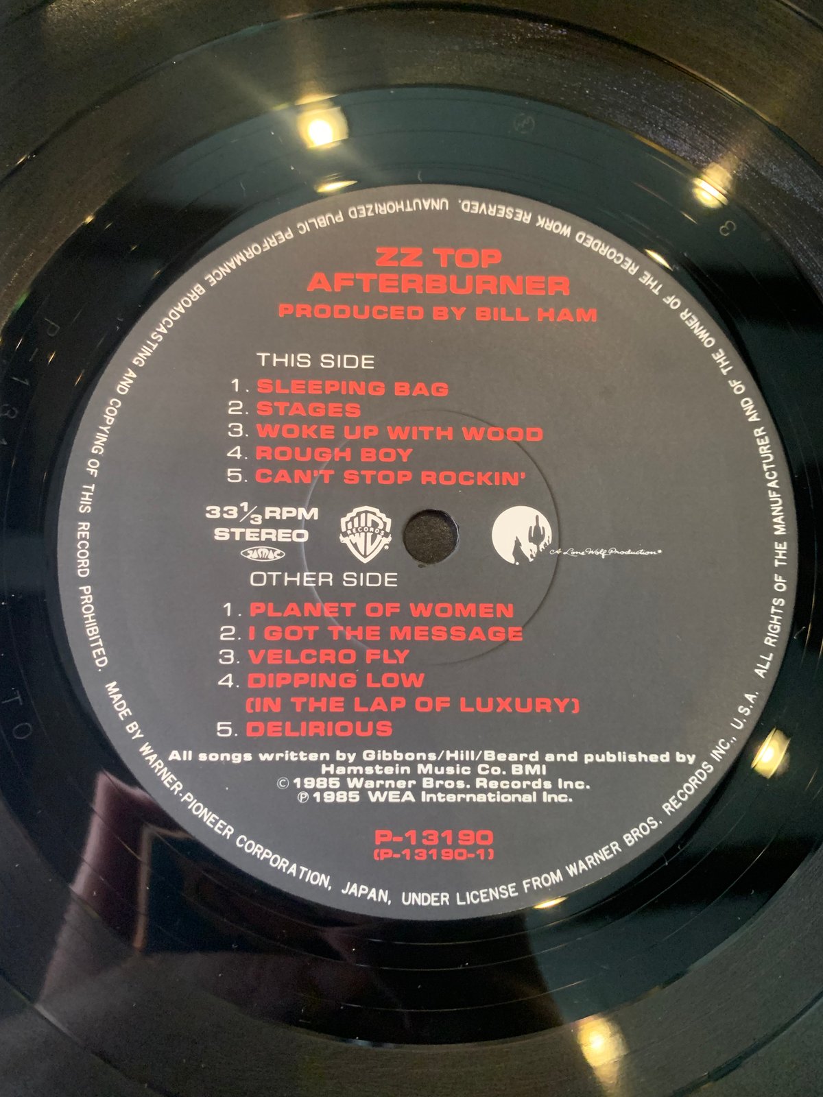 LP】ZZ TOP / Afterburner | RECORD HOUSE WOODSTOCK
