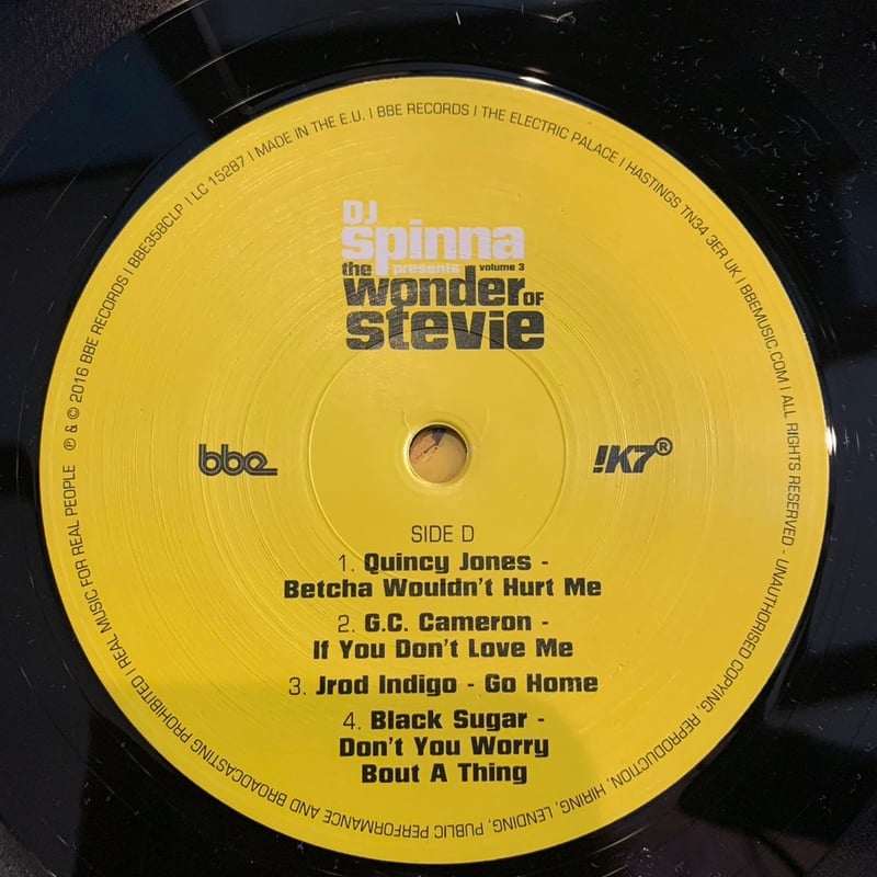 LP】DJ Spinna / The Wonder Of Stevie (Volume 3)