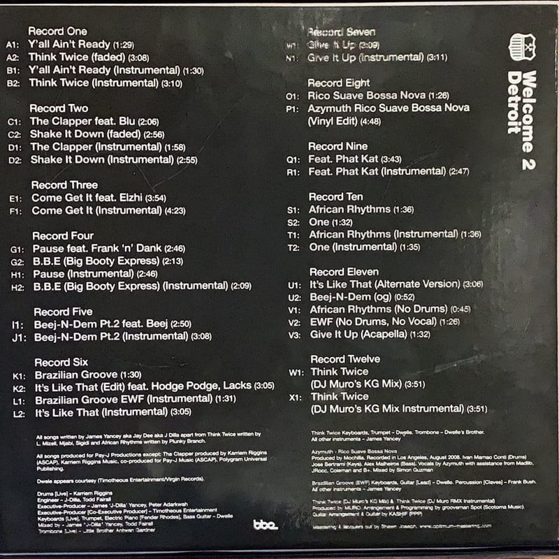 新品 J Dilla Welcome 2 Detroit 7インチ12枚セット 新品 J Dilla Welcome 2 Detroit 7×12枚BOXセット Amazon.com