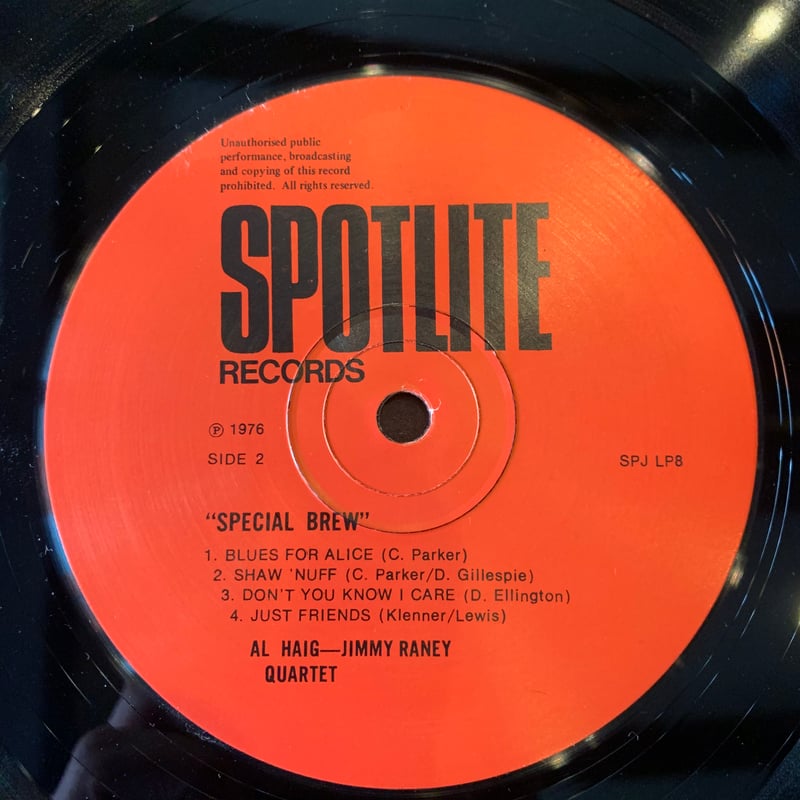 LP】Al Haig-Jimmy Raney Quartet / Special Brew