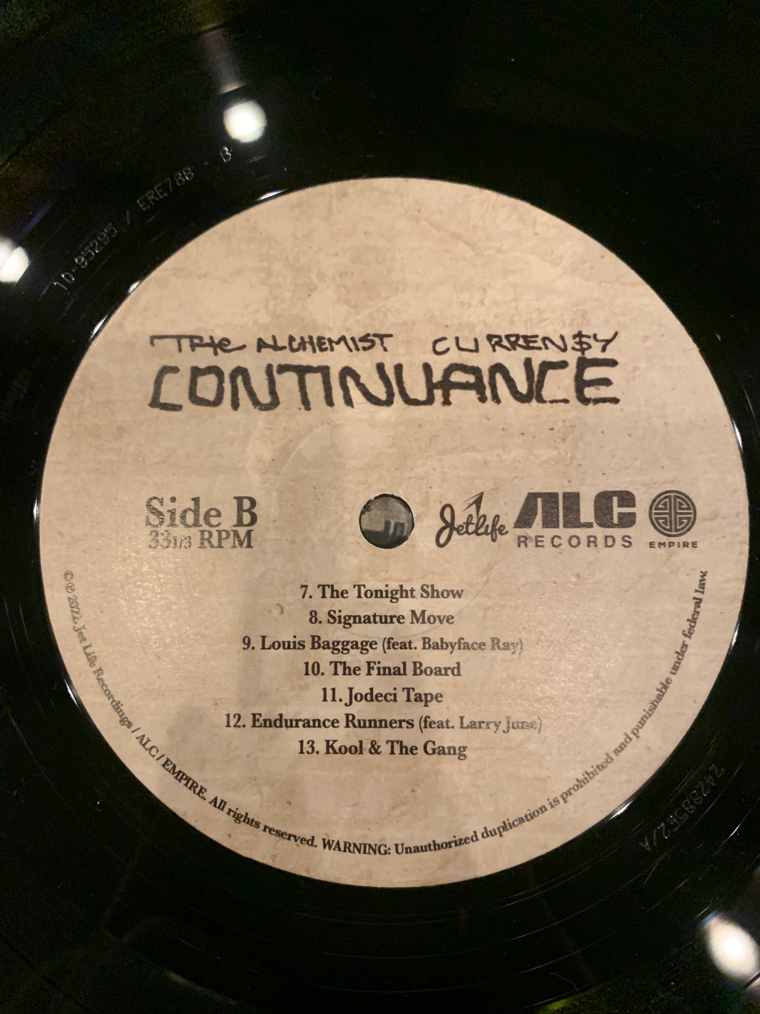 LP】CURREN$Y & THE ALCHEMIST / CONTINUANCE | RE
