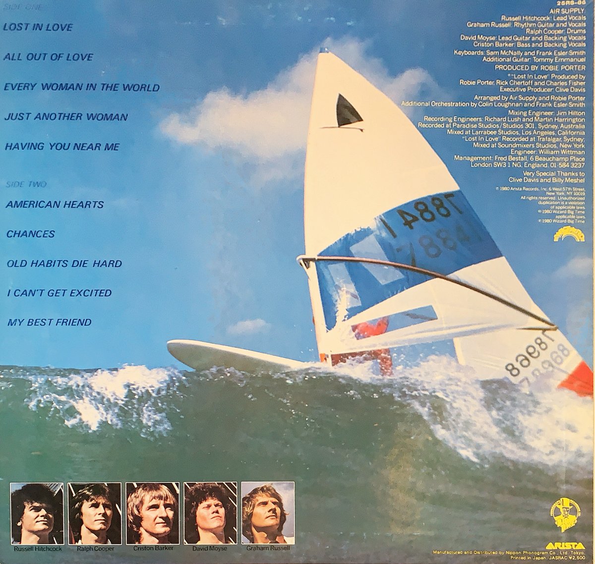 LP エア・サプライ ロスト・イン・ラヴ 帯付 26RS-86 y177 Air Supply