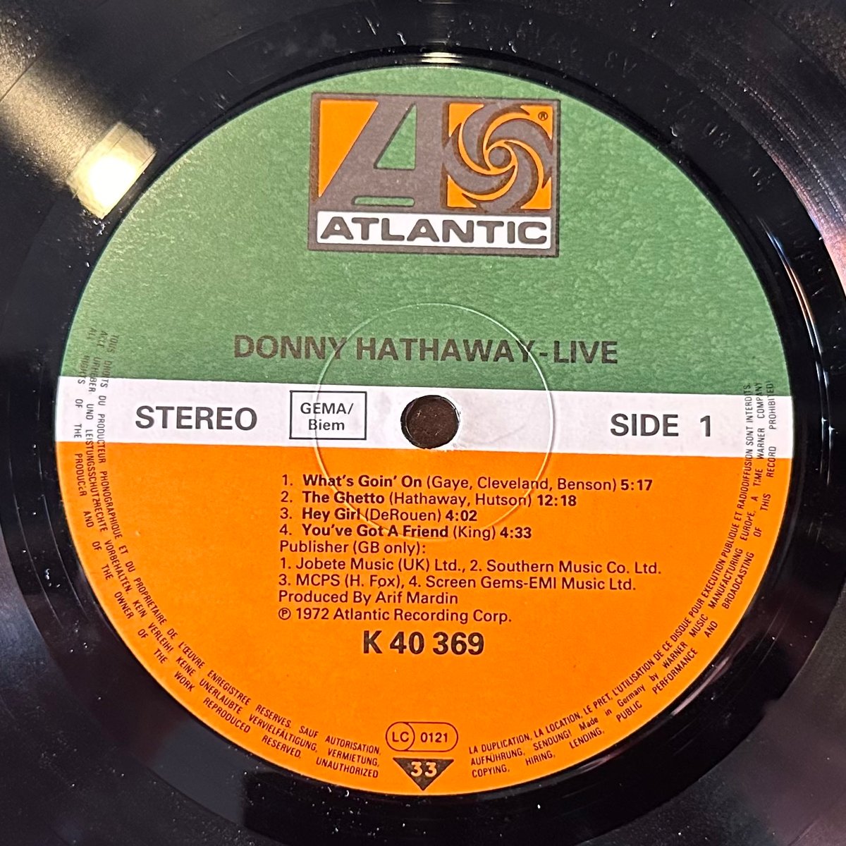 超名盤Donny Hathaway Live レコード◎ DONNY HATHAWAY / Live (LP) / ATCO | WAXPEND RECORDS