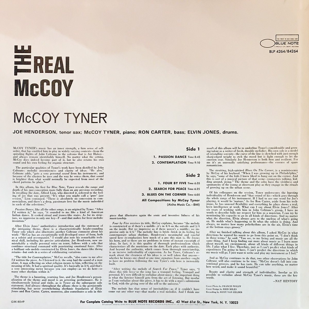 McCoy Tyner / The Real McCoy | RECORD HOUSE WOO
