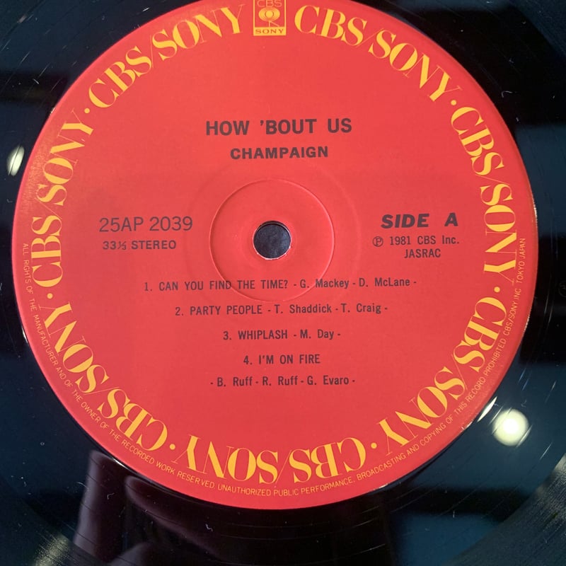 【US盤LP】シャンペーン / ハウ・バウト・アス JC 37008 /y117 Champaign / How 'Bout Us | RECORD HOUSE WOODSTOCK