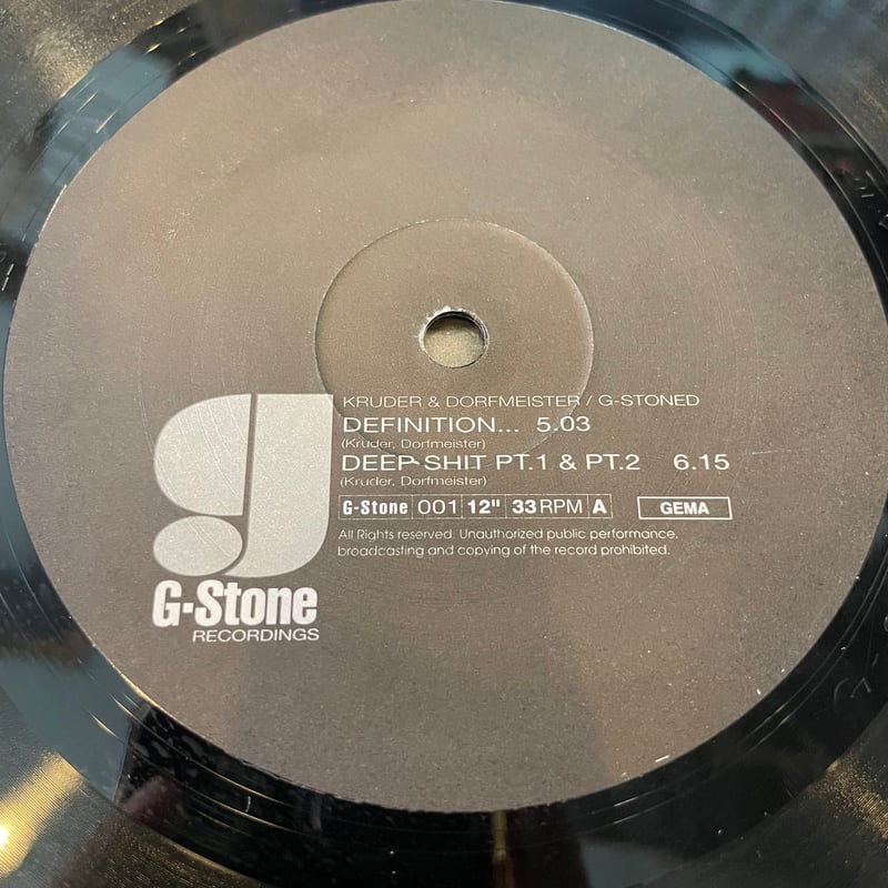 LP] KRUDER & DORFMEISTER / G-STONED | RECORD H