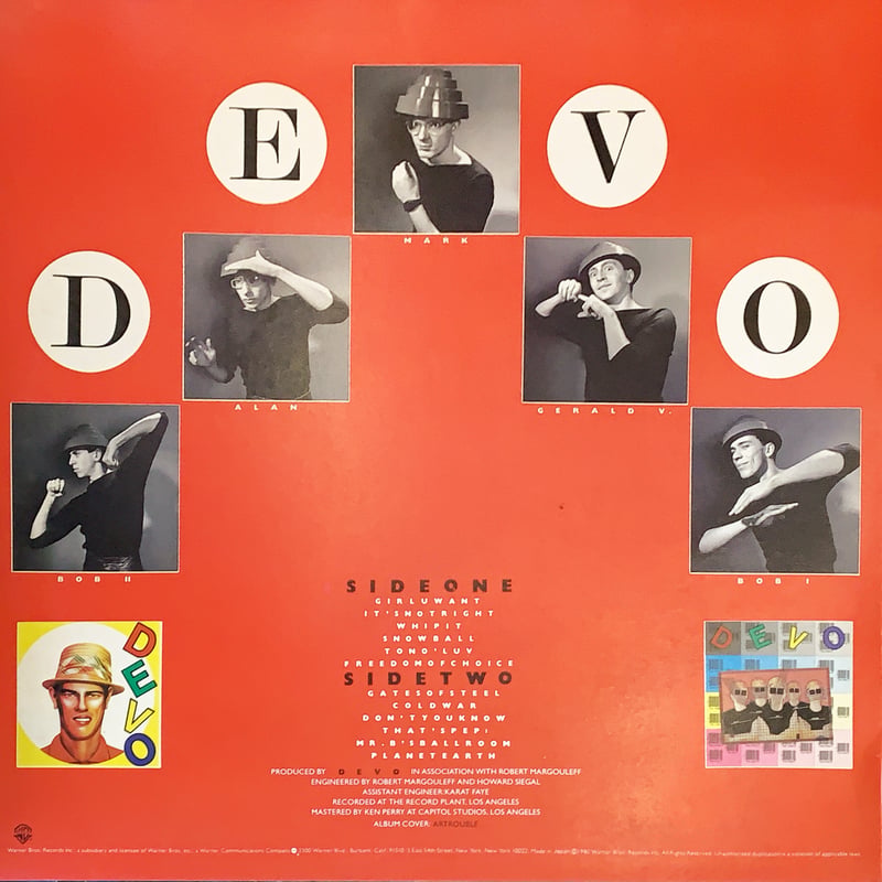 LP】DEVO / Freedom Of Choice | RECORD HOUSE WOO
