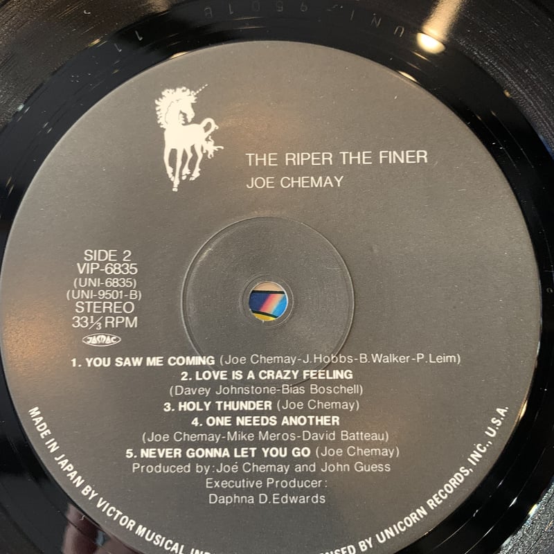 JOE CHEMAY BAND/THE RIPER THE FINER | RECORD HO