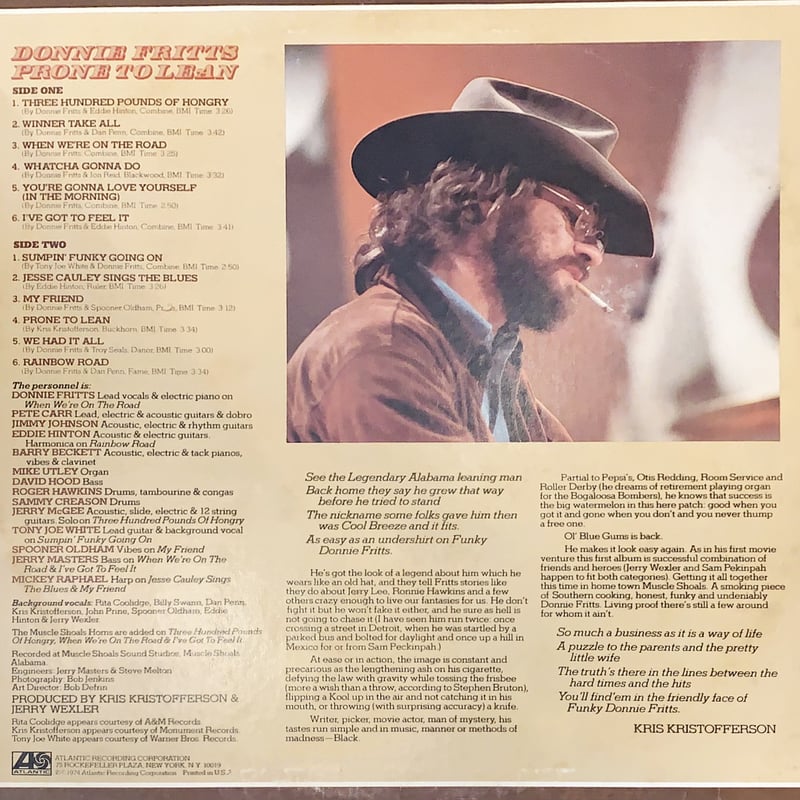 LP】DONNIE FRITTS / PRONE TO LEAN | RECORD HOUS