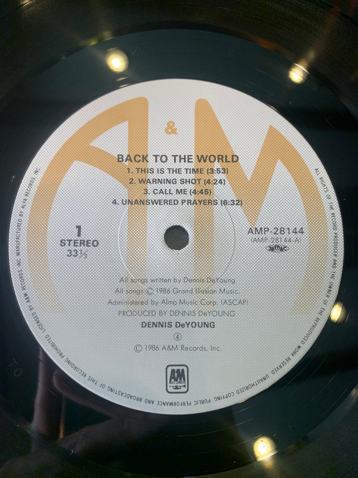 LP】Dennis DeYoung / Back To The World | RECORD