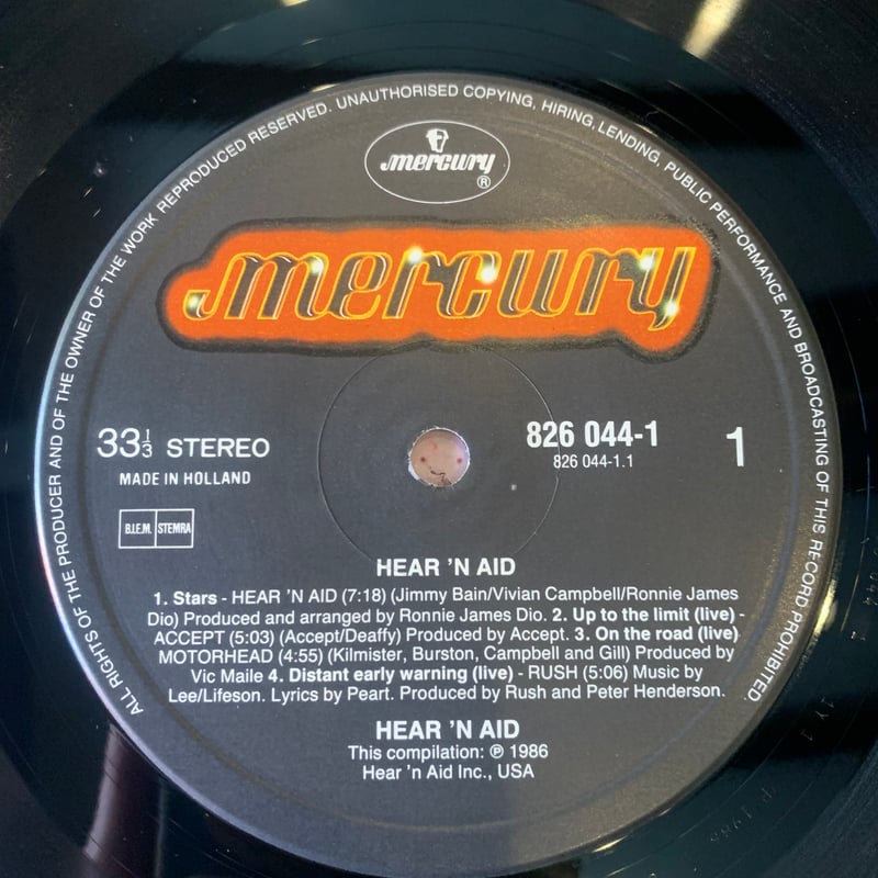 12inch】Hear'n Aid / Stars | RECORD HOUSE WOODS