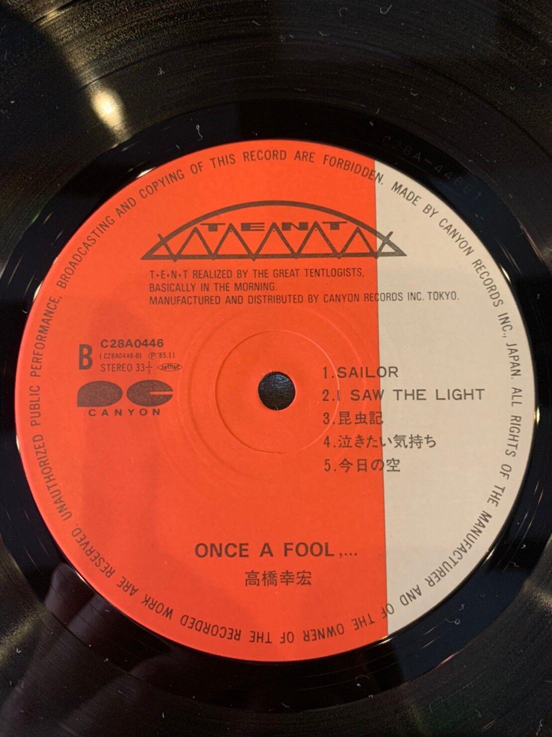 高橋 幸宏 / Once A Fool,… | RECORD HOUSE WOODSTOCK