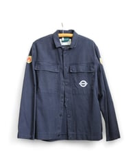【USED】LONDON UNDER GROUND WORK JACKET-NAVY イギリス地下鉄ワークジャケットネイビー