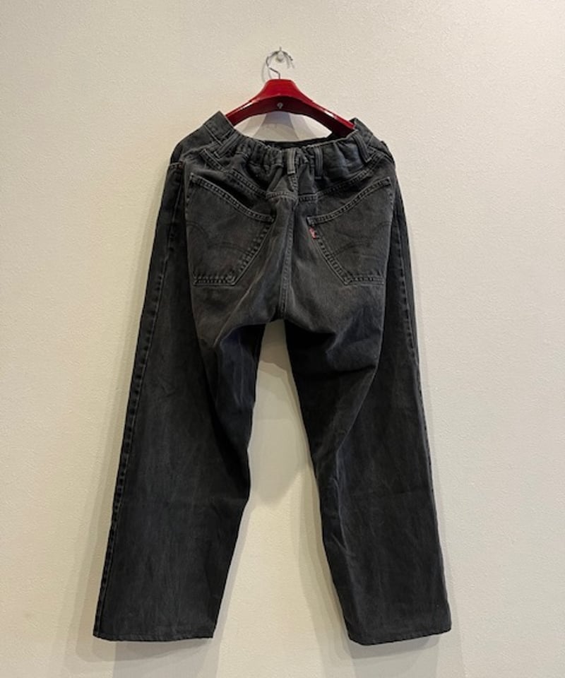 USED】Levis550 リメイクブラックデニム | EXCLUSIVE USED】Levis550 リメイクブラックデニム | EXCLUSIVE