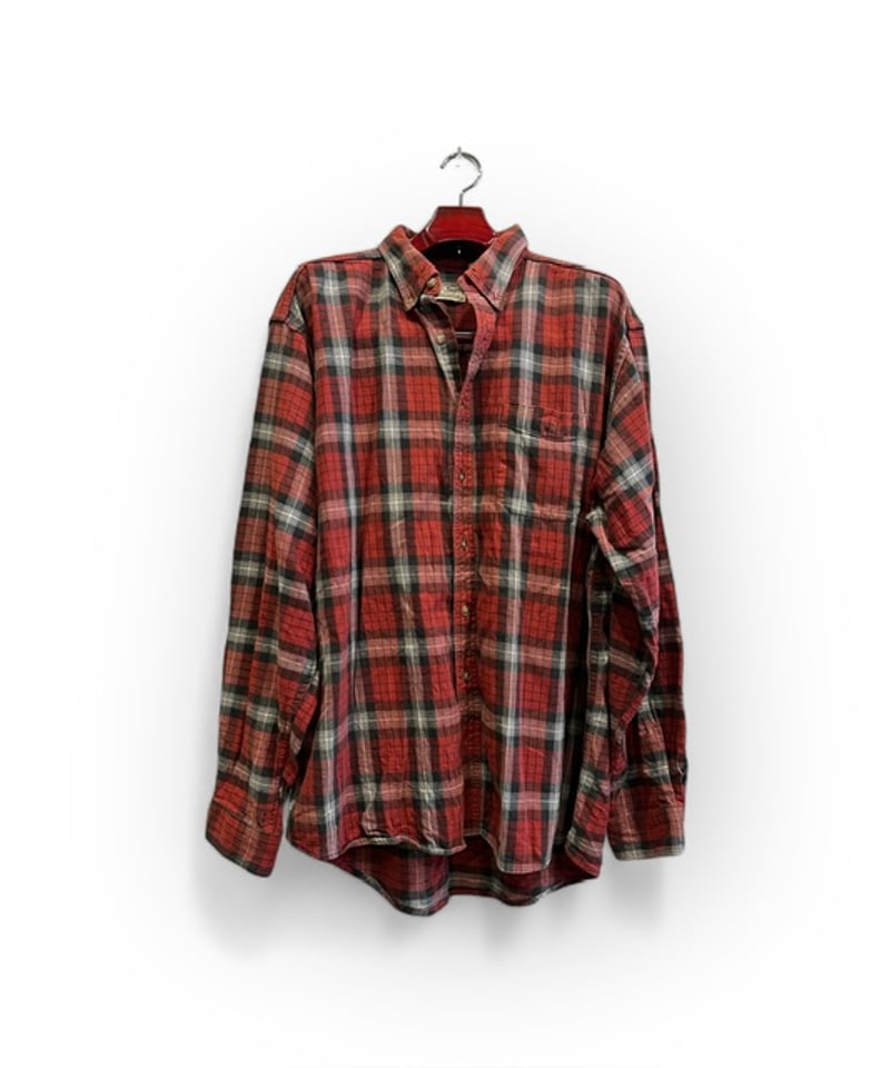 90's LLBEAN チェック 長袖 ボタンダウン フランネルシャツ 90's LLBEAN チェック 長袖 ボタンダウン フランネルシャツ