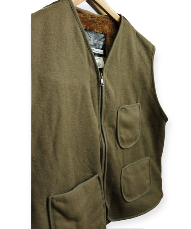 サニーサイドアップ ✕ バブアー リメイク ボア ライナーベスト Sunny side up】REMAKE Barbour BOA LINNER VEST |