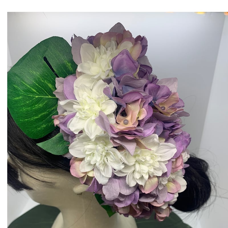 1700円 ビオラ あじさい 髪飾り ハイドランジア 紫陽花 あじさい 髪飾り 和装 髪飾り 成人